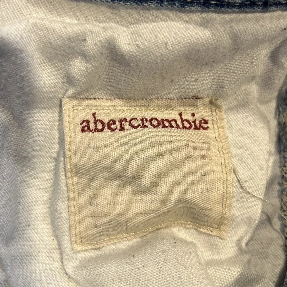 VTG Abercrombie Fitch Jeans Boys Size 14 Blue‎ Straight Carpenter painters Denim
